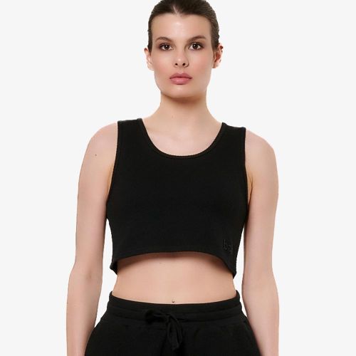 Body Action Waffle Crop Sleeveless Top
