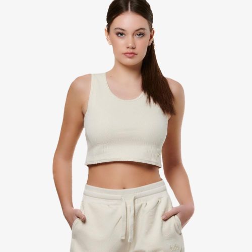 Body Action Waffle Crop Sleeveless Top