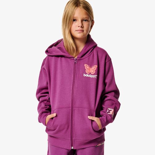 Body Action Girls Long Sleeve Full Zip Hoodie