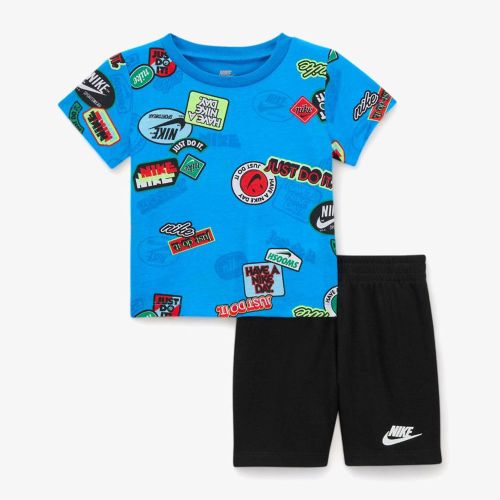 Nike Sportswear Allover Print French Terry Shorts Set