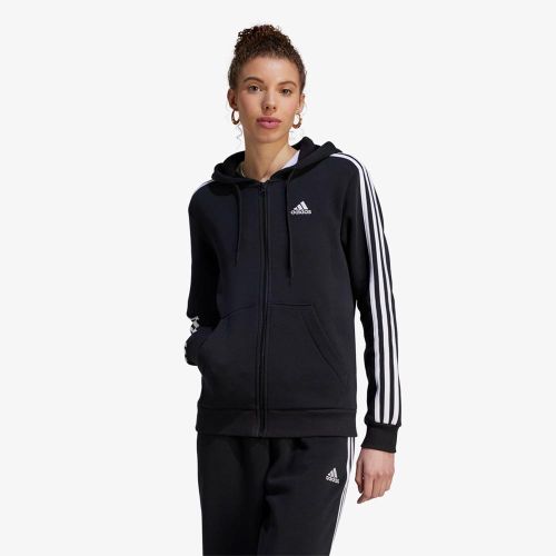 Adidas Essentials 3-Stripes Full-Zip Fleece Hoodie