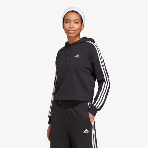 Adidas Essentials 3-Stripes French Terry Crop Hoodie