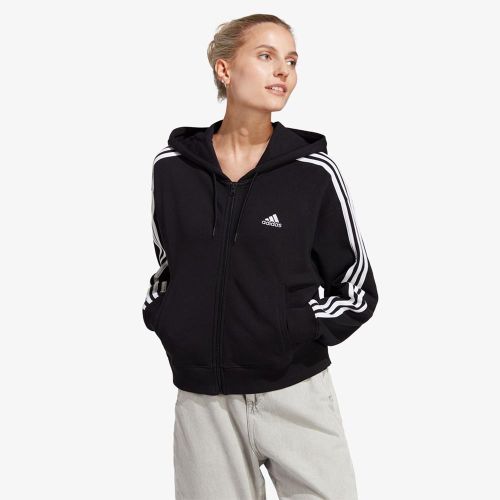 Adidas Essentials 3-Stripes French Terry Bomber Full-Zip Hoodie