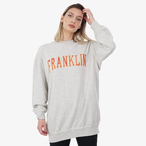 Franklin Marshall Oversized Crewneck Sweatshirt Embroidery Logo