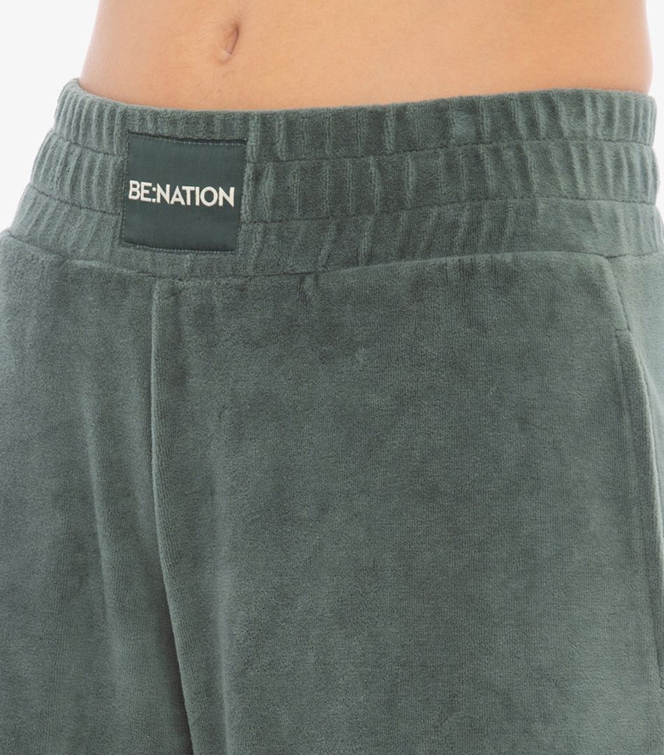 Be:Nation Velour Flare Wide Leg Pant
