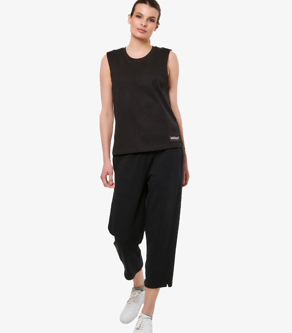 Body Action Wide-Leg Cropped Pants