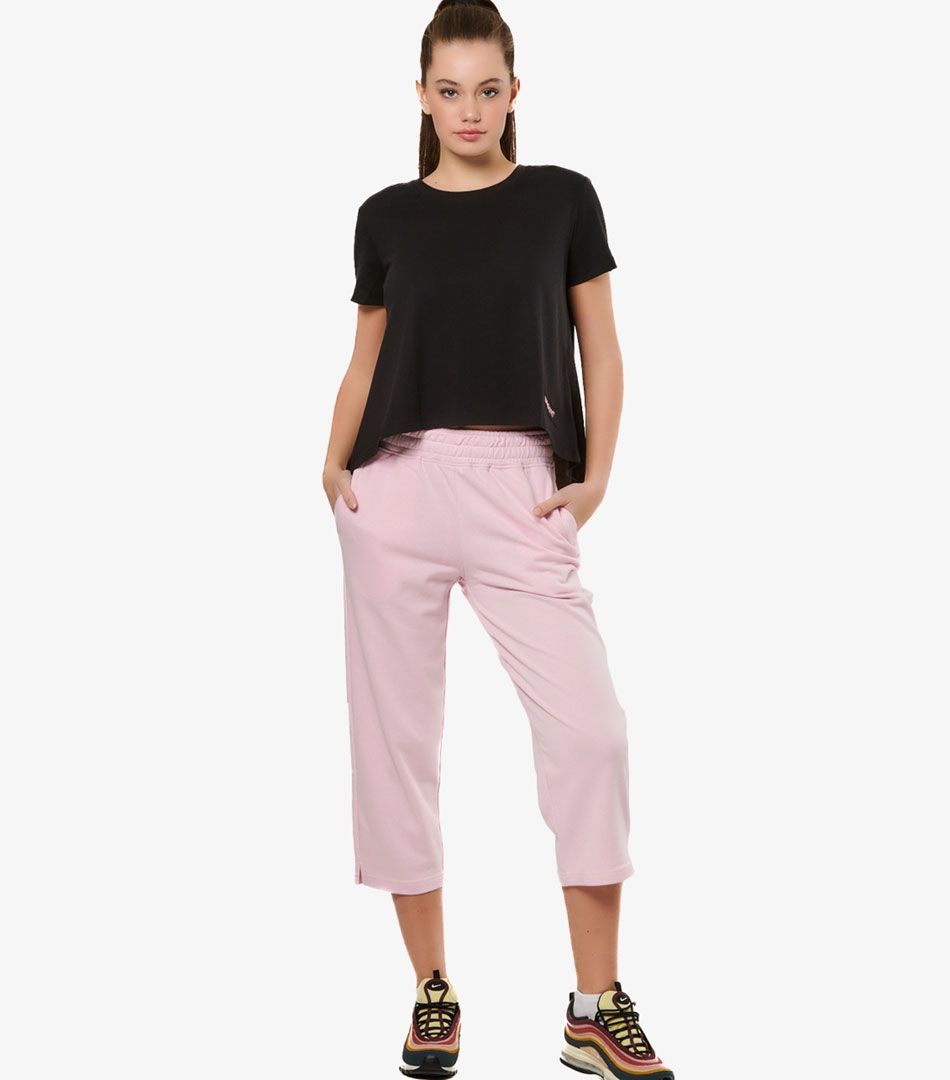 Body Action Wide-Leg Cropped Pants