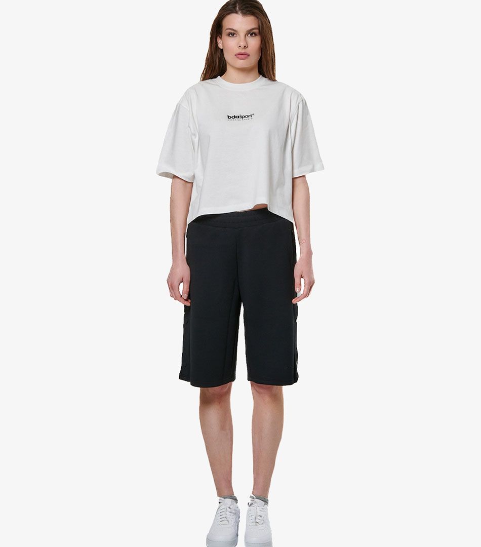 Body Action Wide-Leg Bermuda Shorts