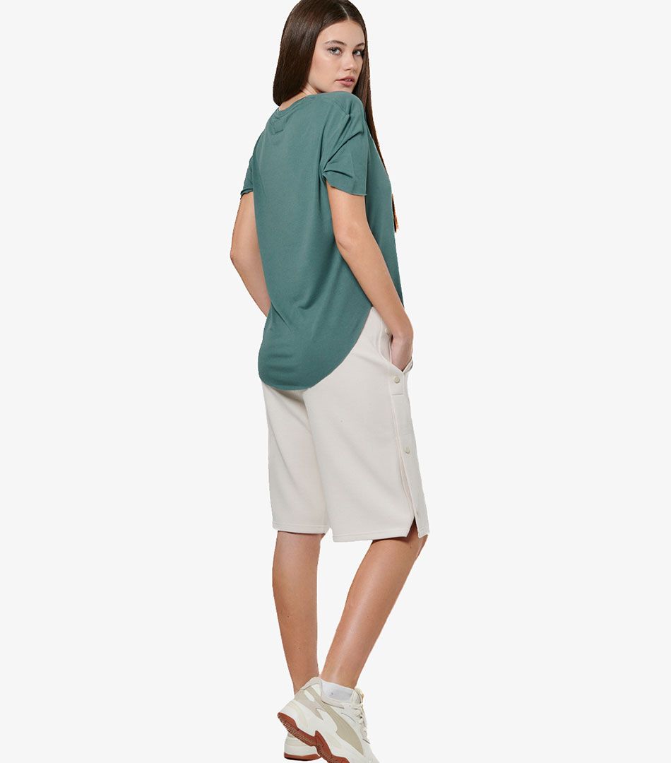 Body Action Wide-Leg Bermuda Shorts