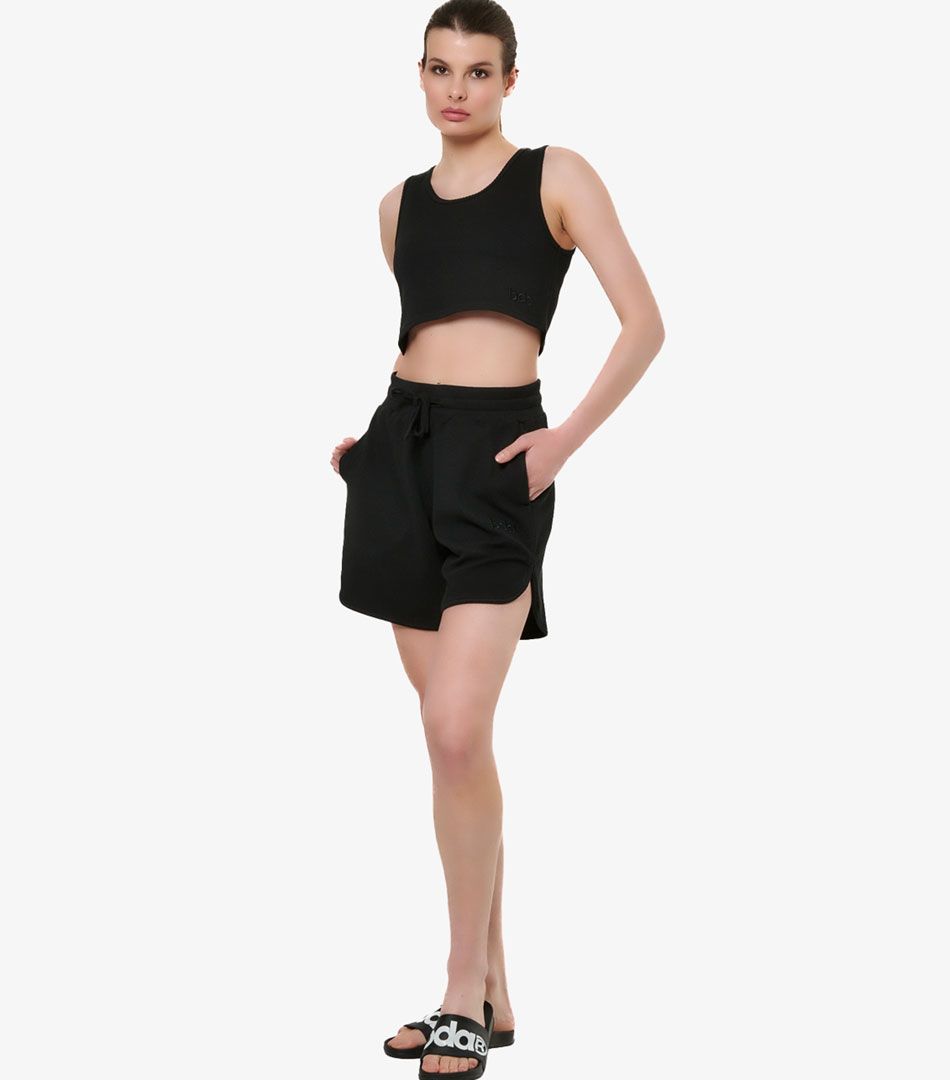Body Action Waffle Crop Sleeveless Top