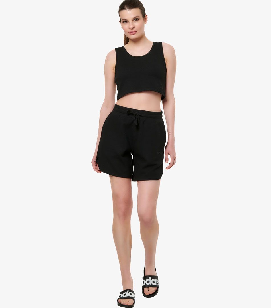 Body Action Waffle Crop Sleeveless Top