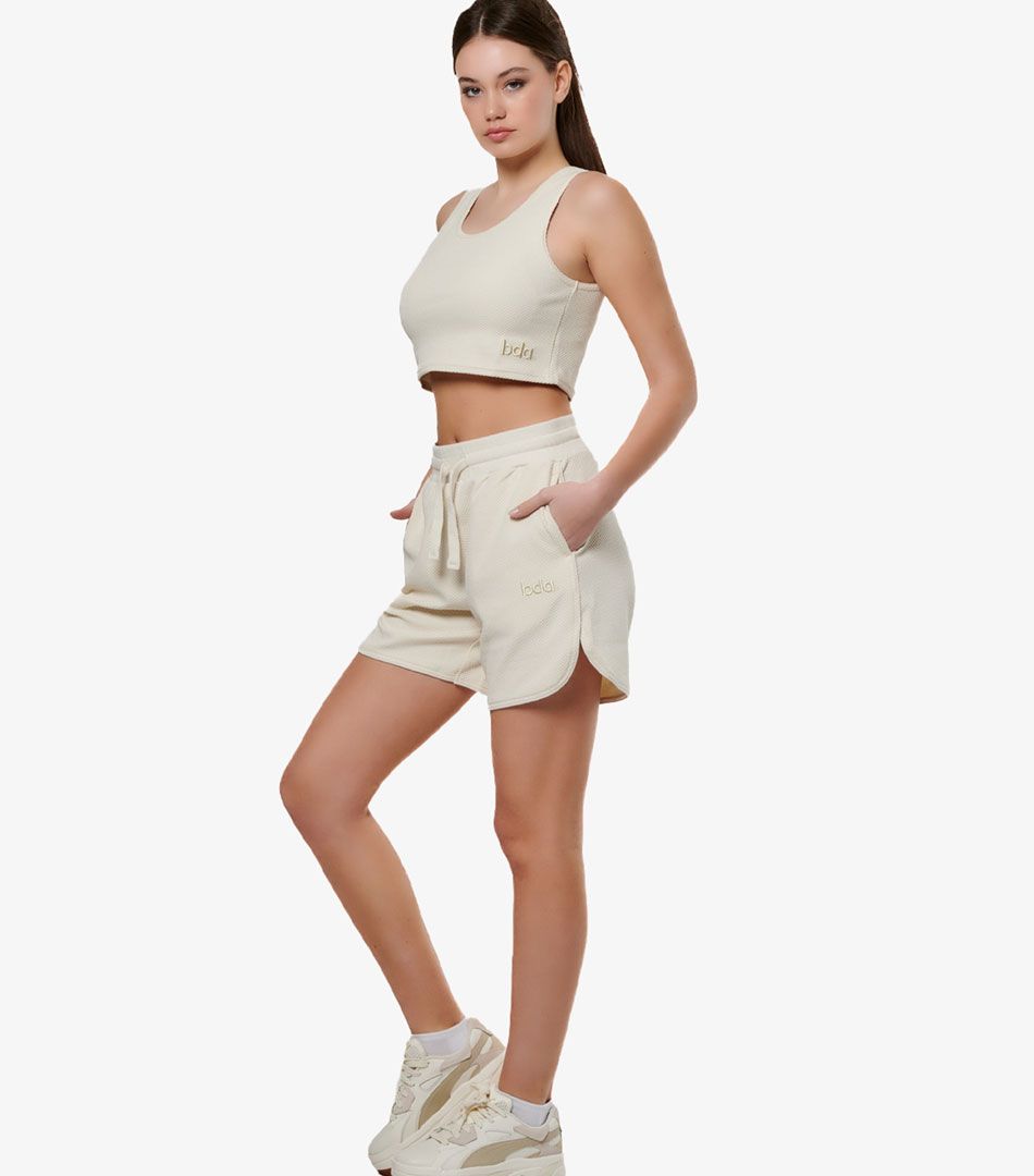 Body Action Waffle Crop Sleeveless Top