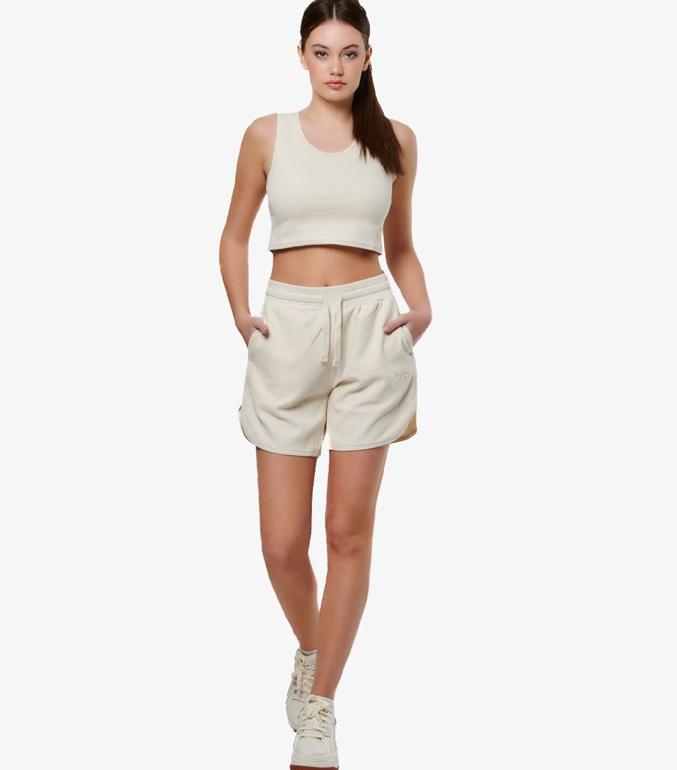 Body Action Waffle Crop Sleeveless Top