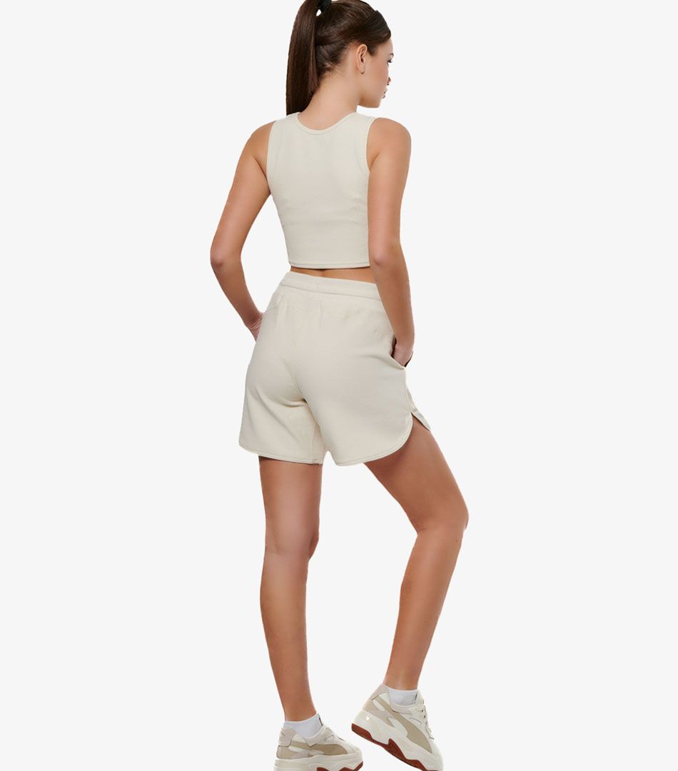 Body Action Waffle Crop Sleeveless Top