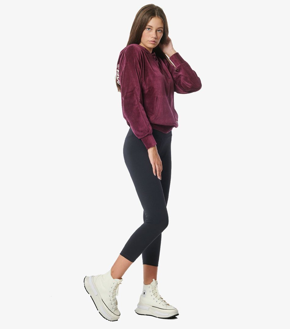 Body Action Velour Oversized Hoodie