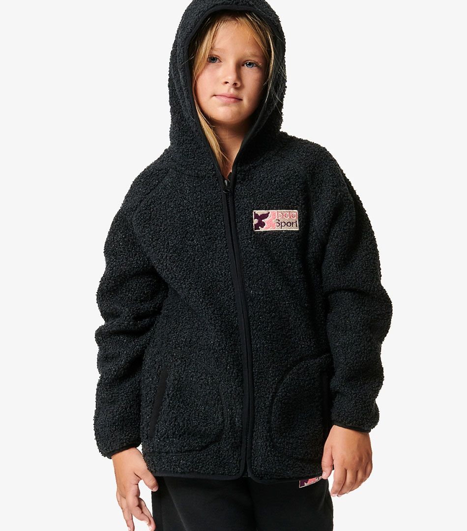 Body Action Girls Boucle Faux Sheepskin Jacket