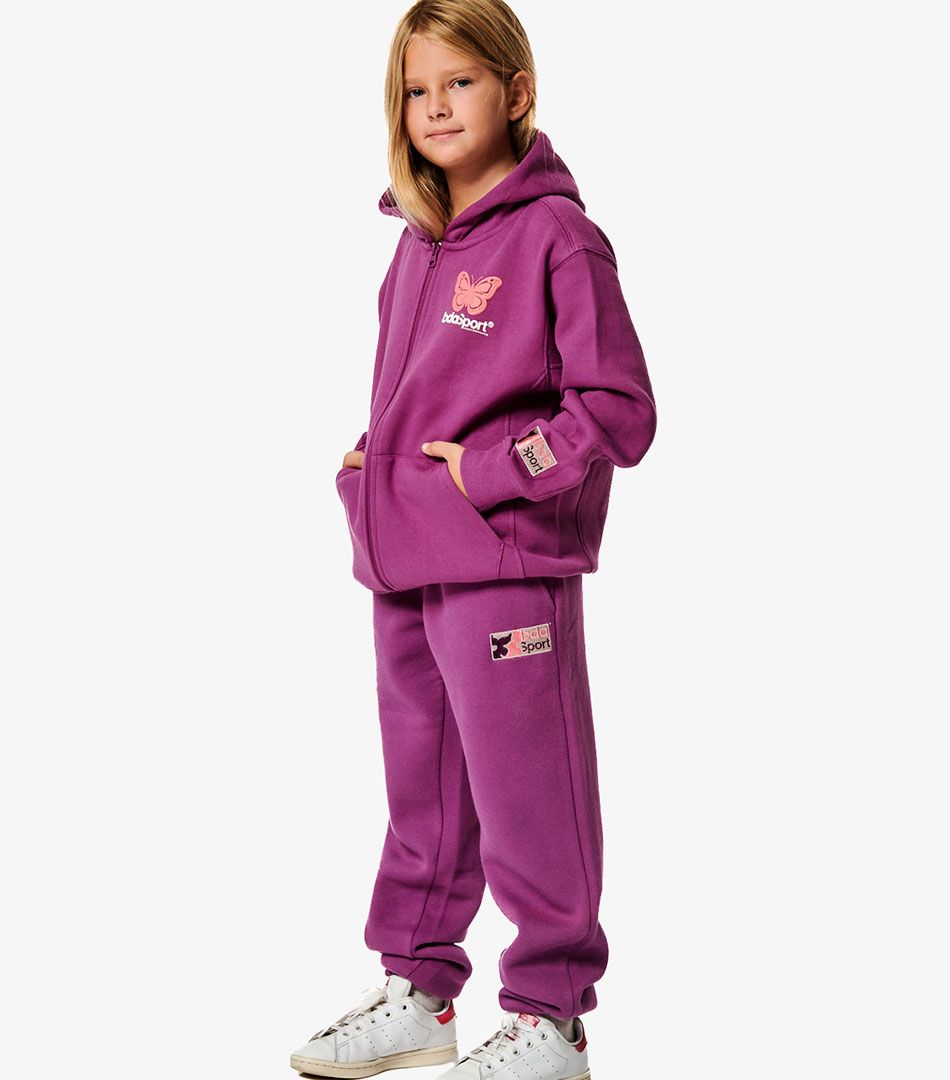 Body Action Girls Long Sleeve Full Zip Hoodie