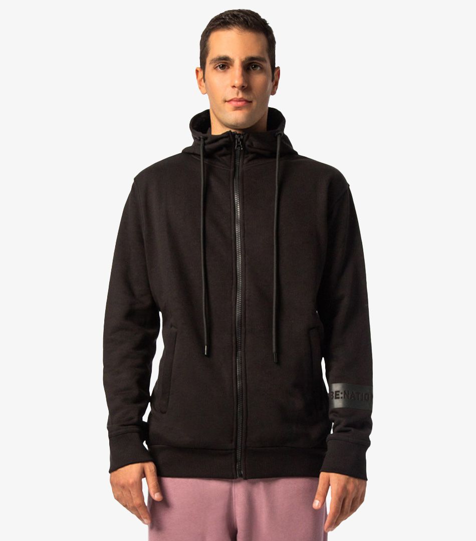 Be:Nation Full Zip Hood And Side Zip Pockets