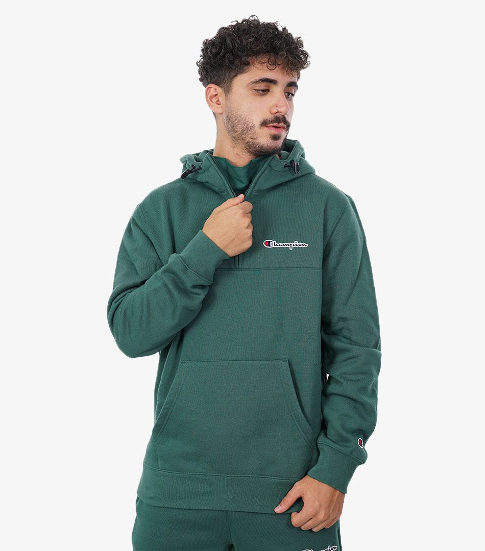 Champion Rochester Small Script Logo Half Zio Hoodie