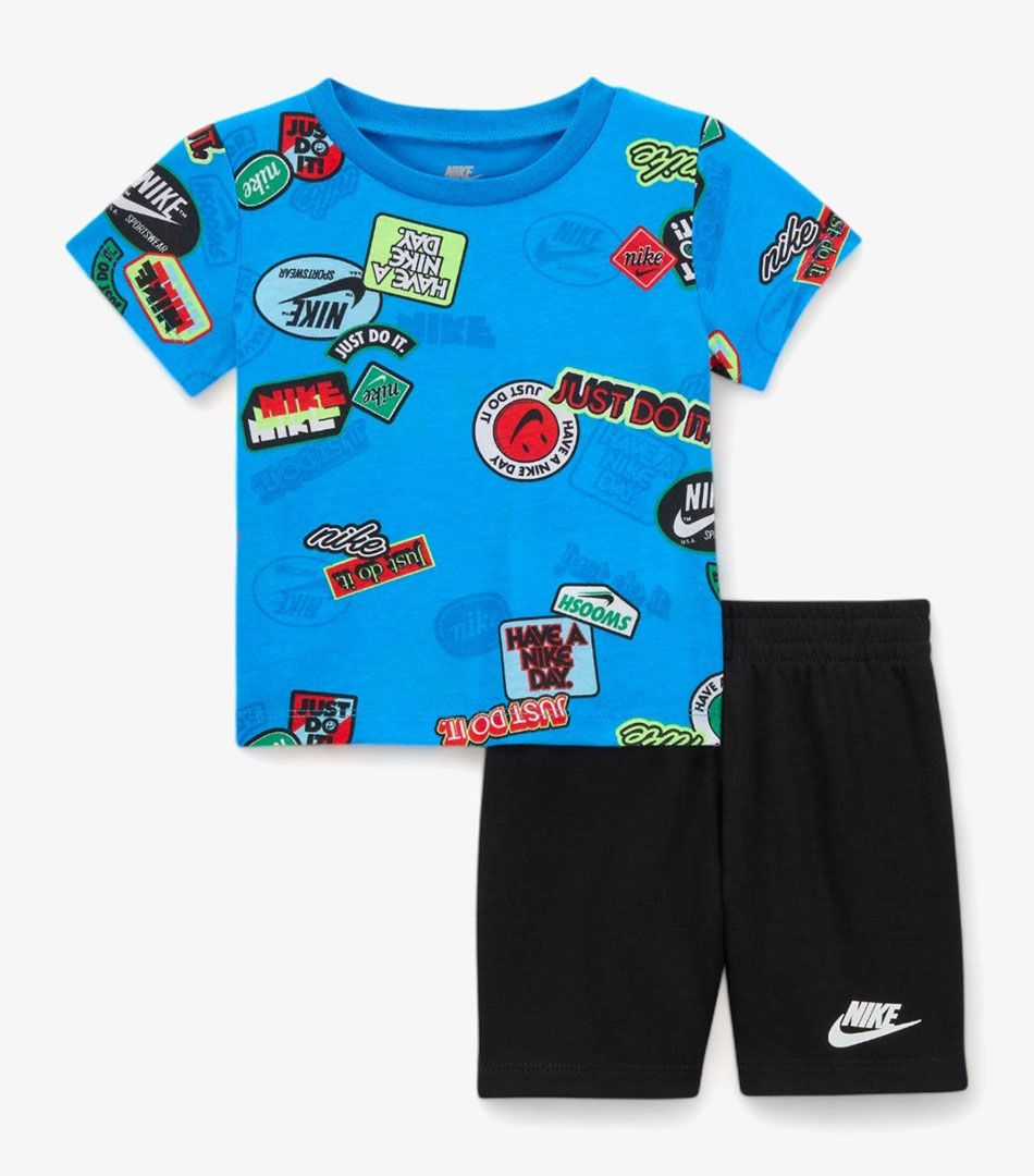 Nike Sportswear Allover Print French Terry Shorts Set