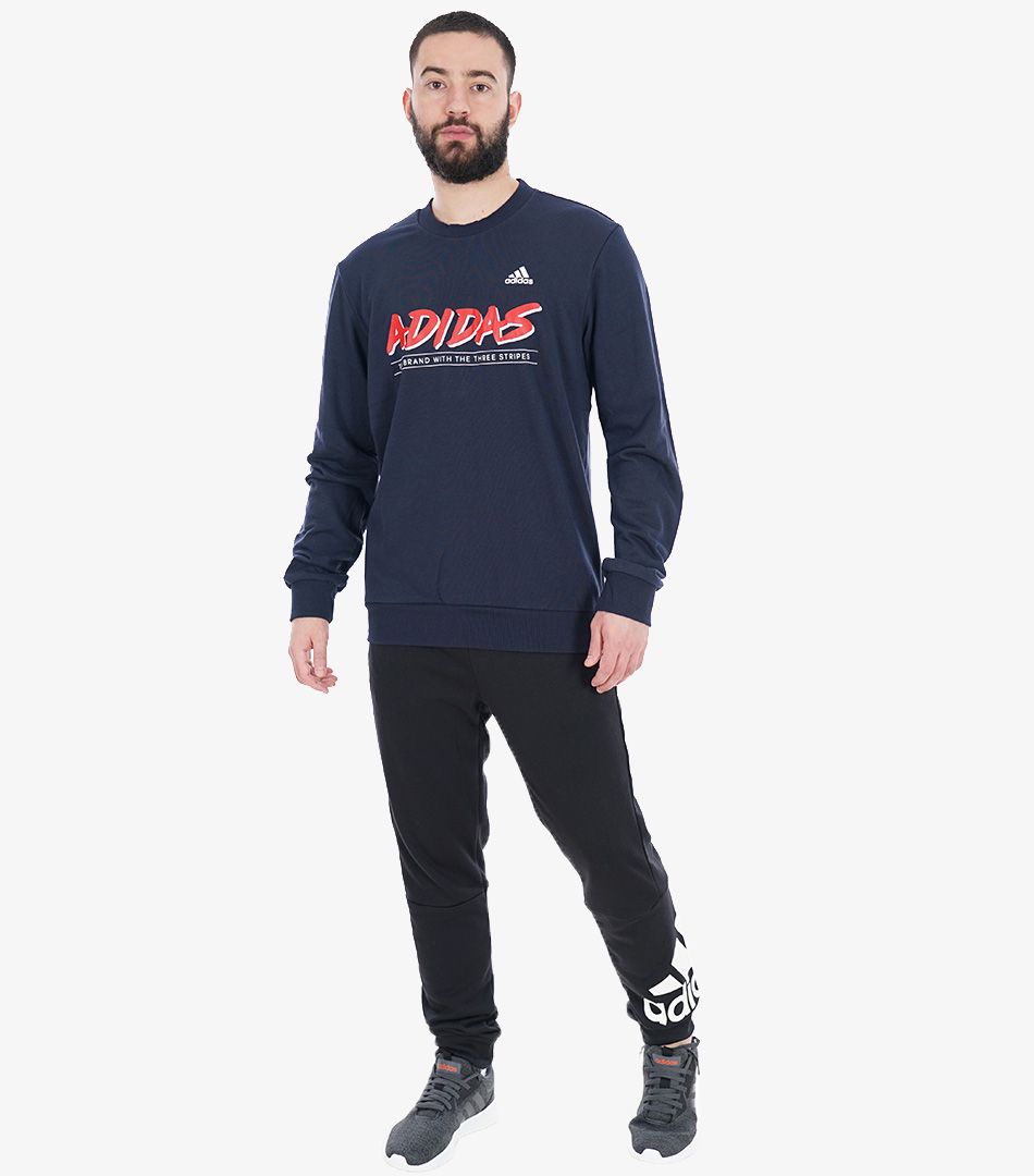 Adidas Must Haves Graphic Crew Sweatshirt