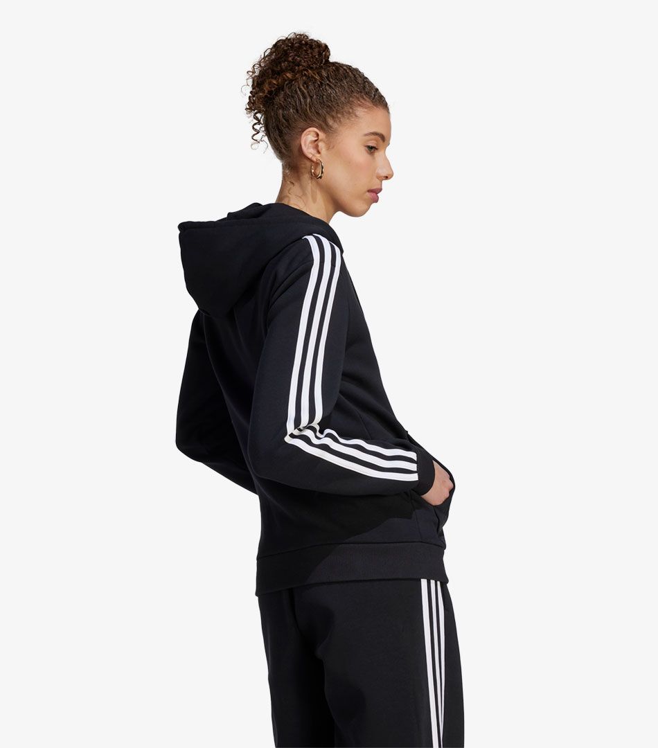 Adidas Essentials 3-Stripes Full-Zip Fleece Hoodie