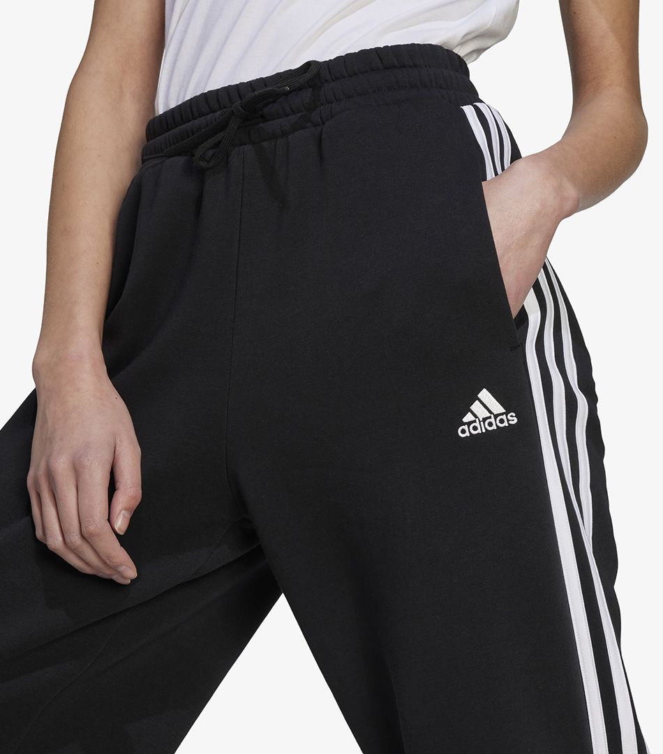 Adidas Essentials 3-Stripes Open Hem Fleece Pants