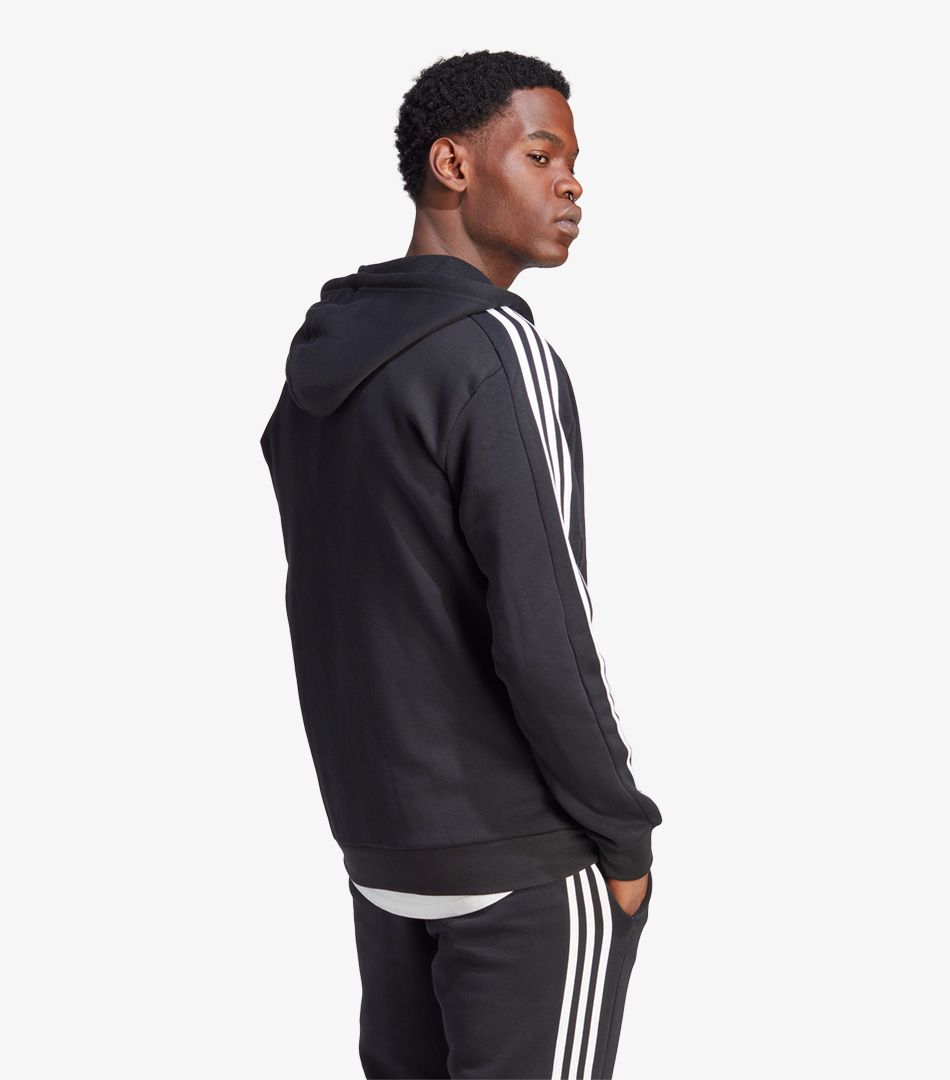 Adidas Essentials Fleece 3-Stripes Full-Zip Hoodie