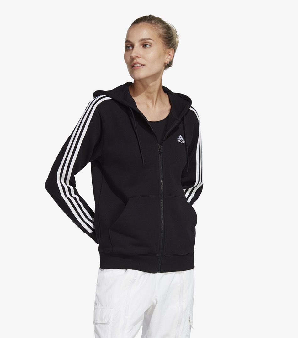 Adidas Essentials 3-Stripes French Terry Regular Full-Zip Hoodie