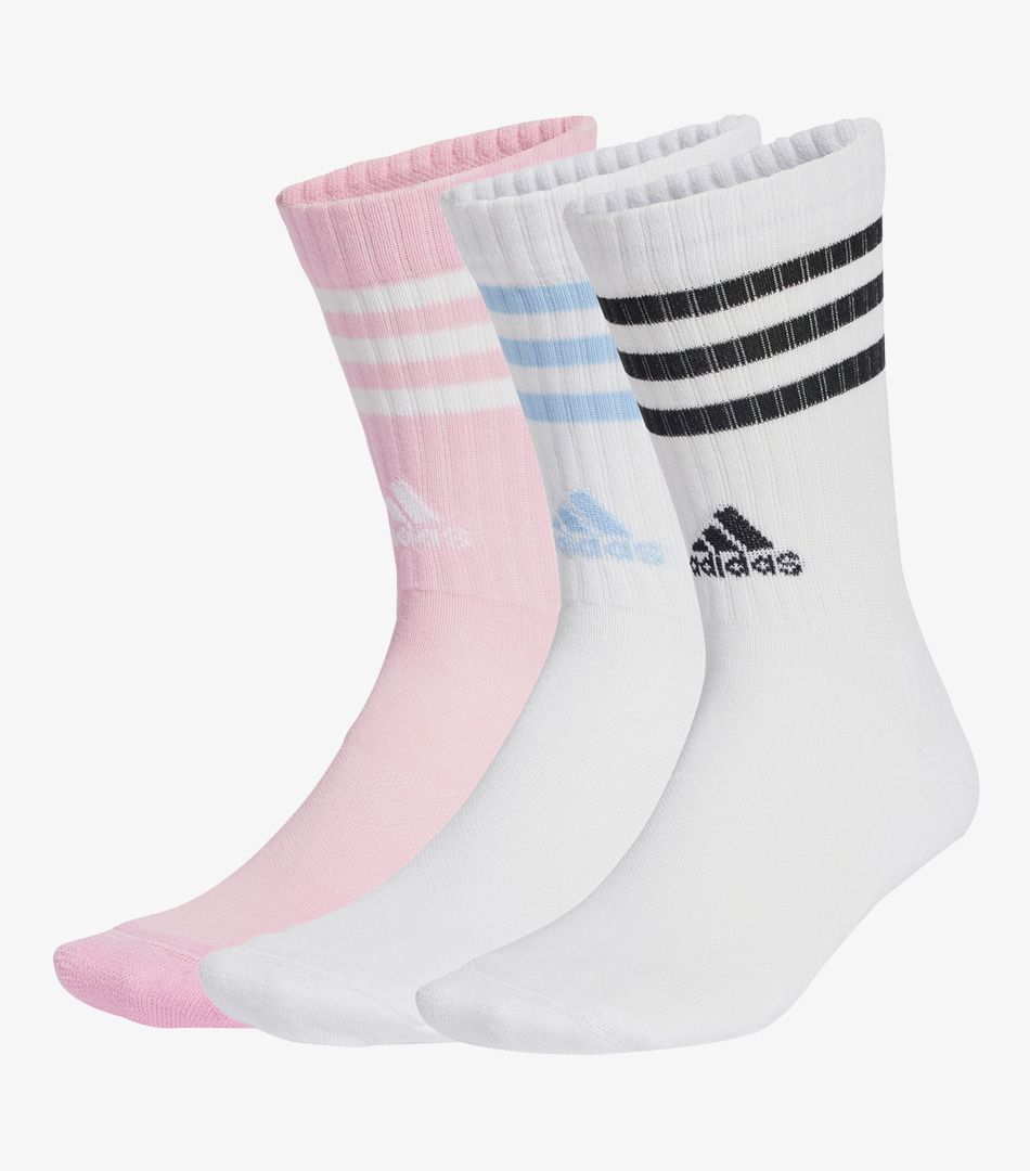 Adidas 3-Stripes Cushioned Crew Socks