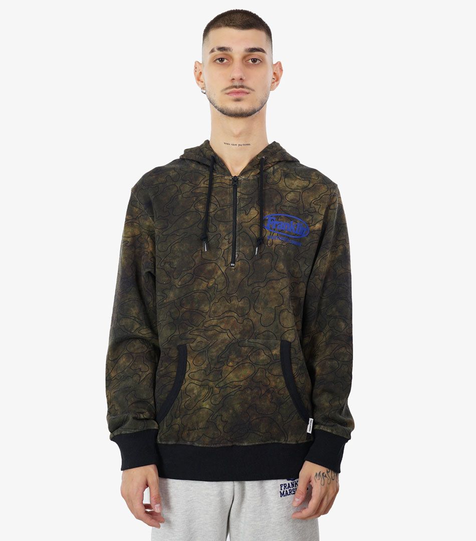 Franklin & Marshall Half-Zipper Camouflage Hoodie