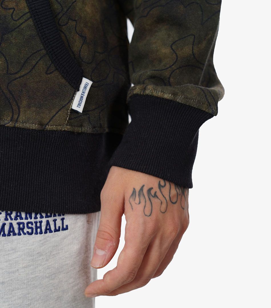 Franklin & Marshall Half-Zipper Camouflage Hoodie