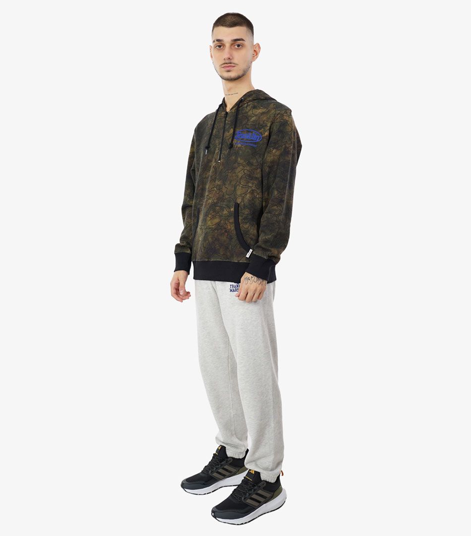 Franklin & Marshall Half-Zipper Camouflage Hoodie