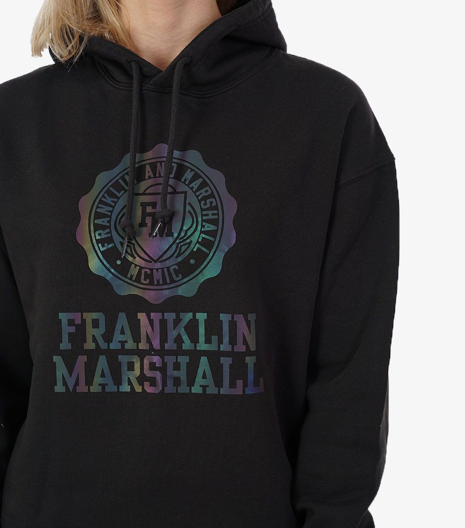 Franklin Marshall Hoodie Crest Logo Multicoloured Print