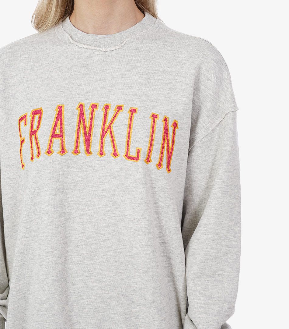 Franklin Marshall Oversized Crewneck Sweatshirt Embroidery Logo